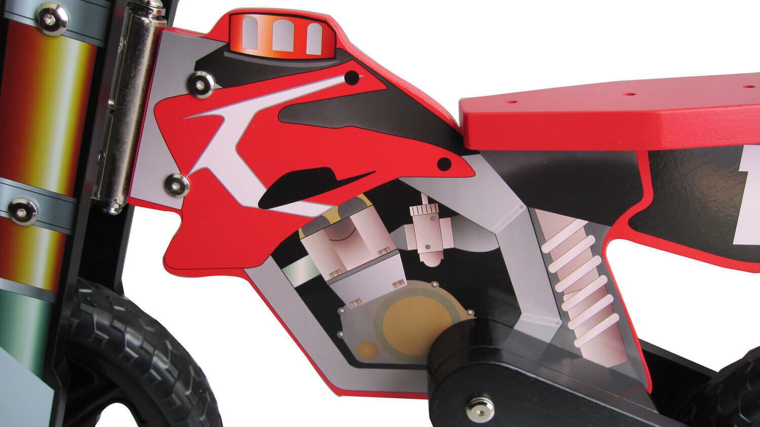 Dunjo® Holz Motorrad Laufrad Cross Pro Grün Ab 2-3 Jahren Lauflernrad Für Kinder