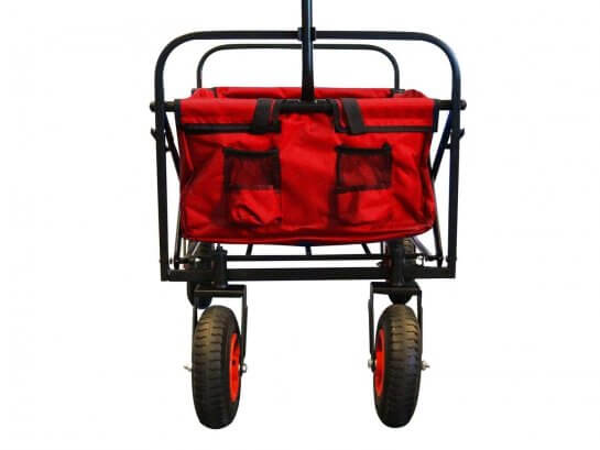 MAXOfit Bollerwagen mit Luftbereifung - Rot