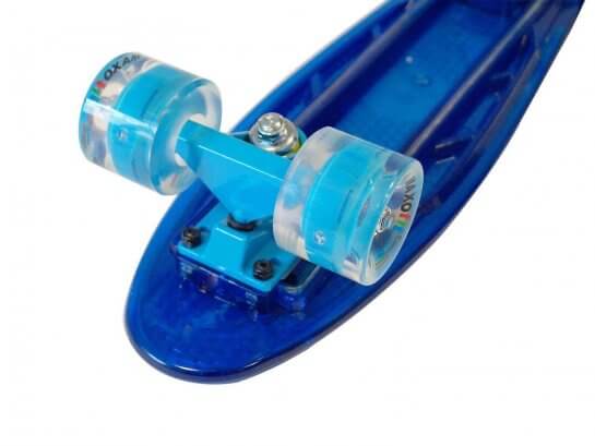 MAXOfit LED Mini Skateboard, Blau